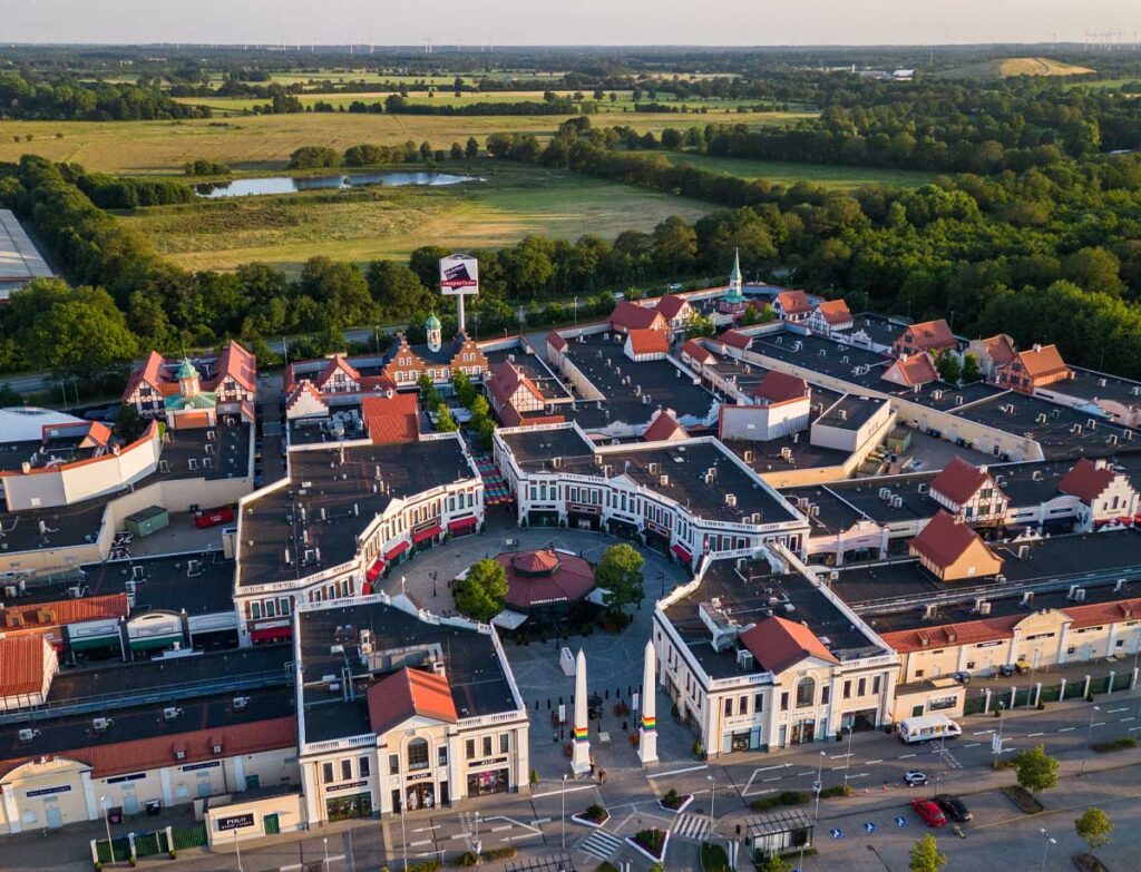Designer-Outlet-Vogelperspektive